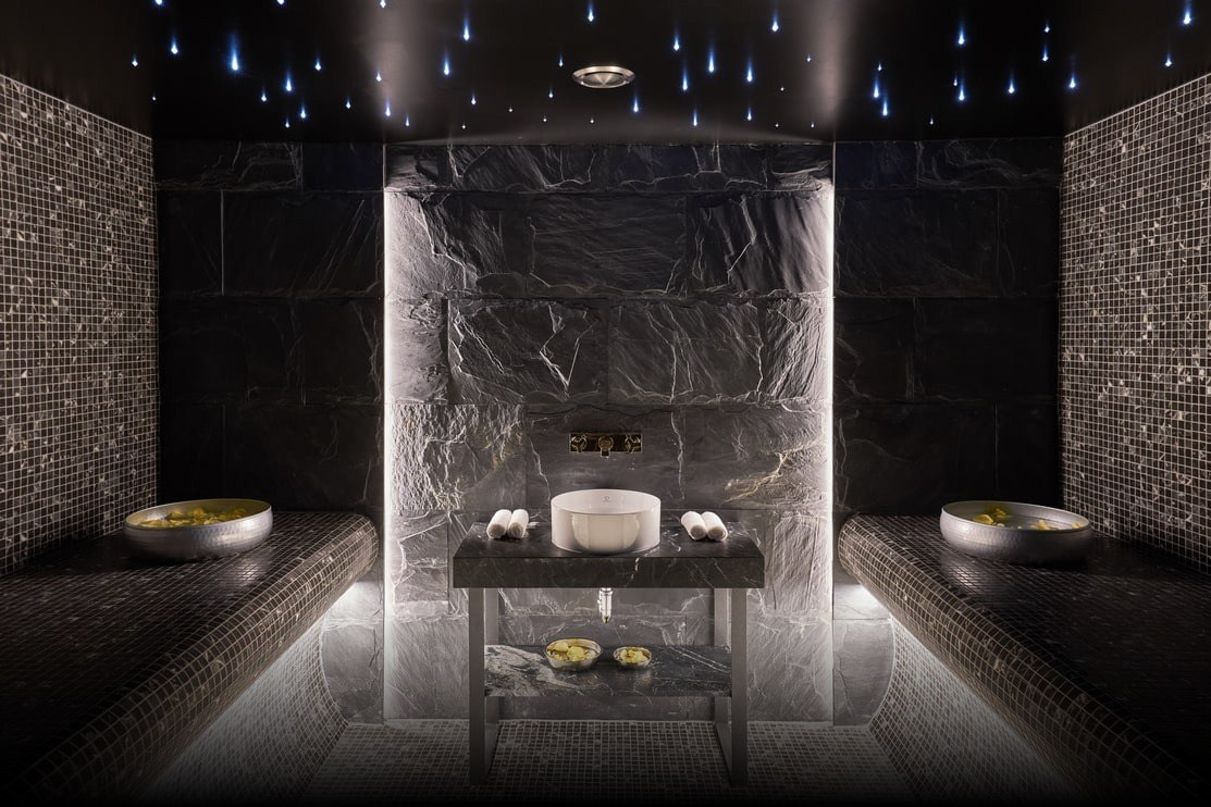 The hammam at PACAI SPA, with a starry ceiling
